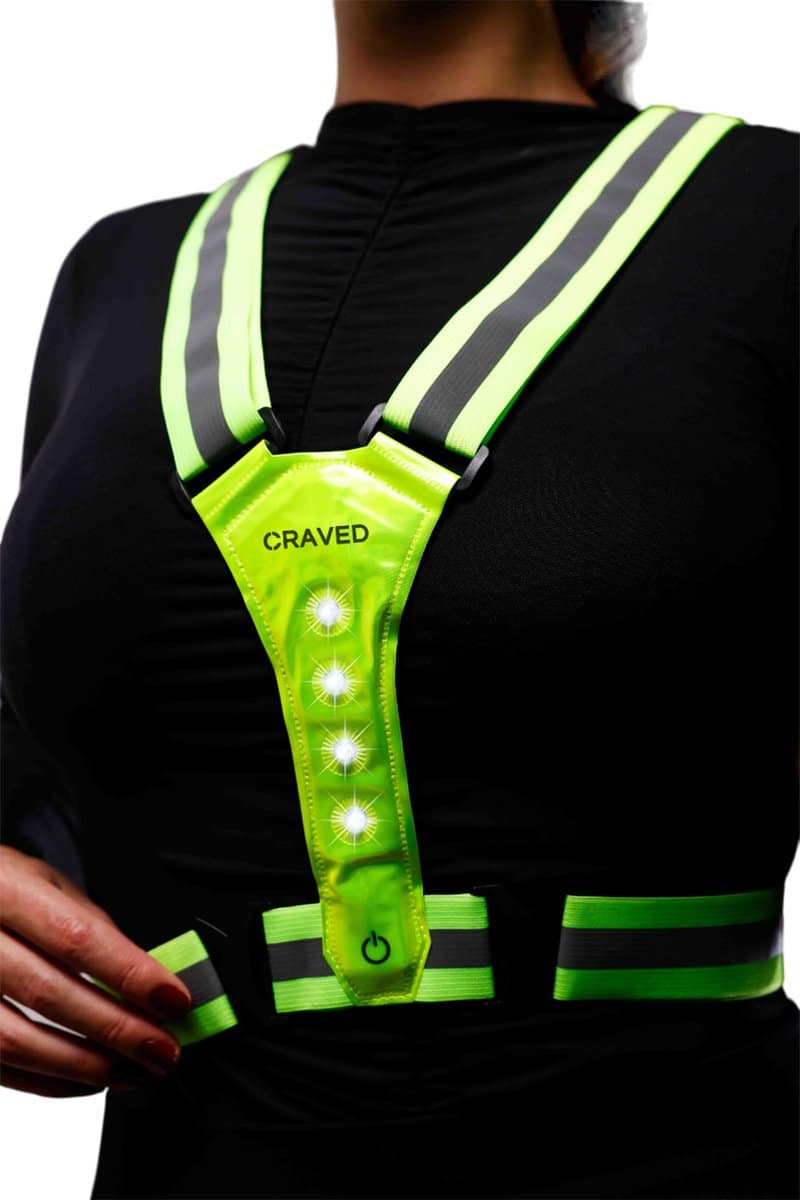Craved LED Sport Vest - USB Oplaadbaar - Hardloopvest - Geel