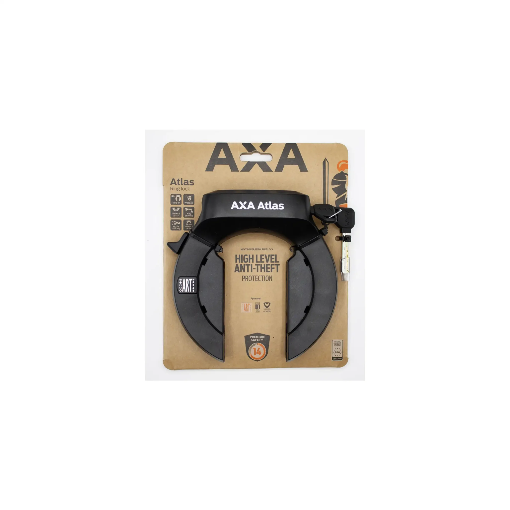 Axa ringslot Atlas zwart