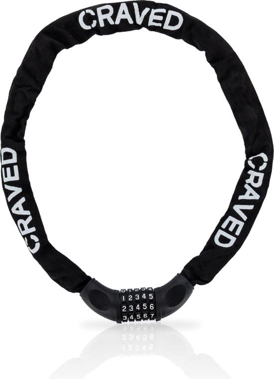 Craved Fietsslot City - Met cijferslot - 100cm