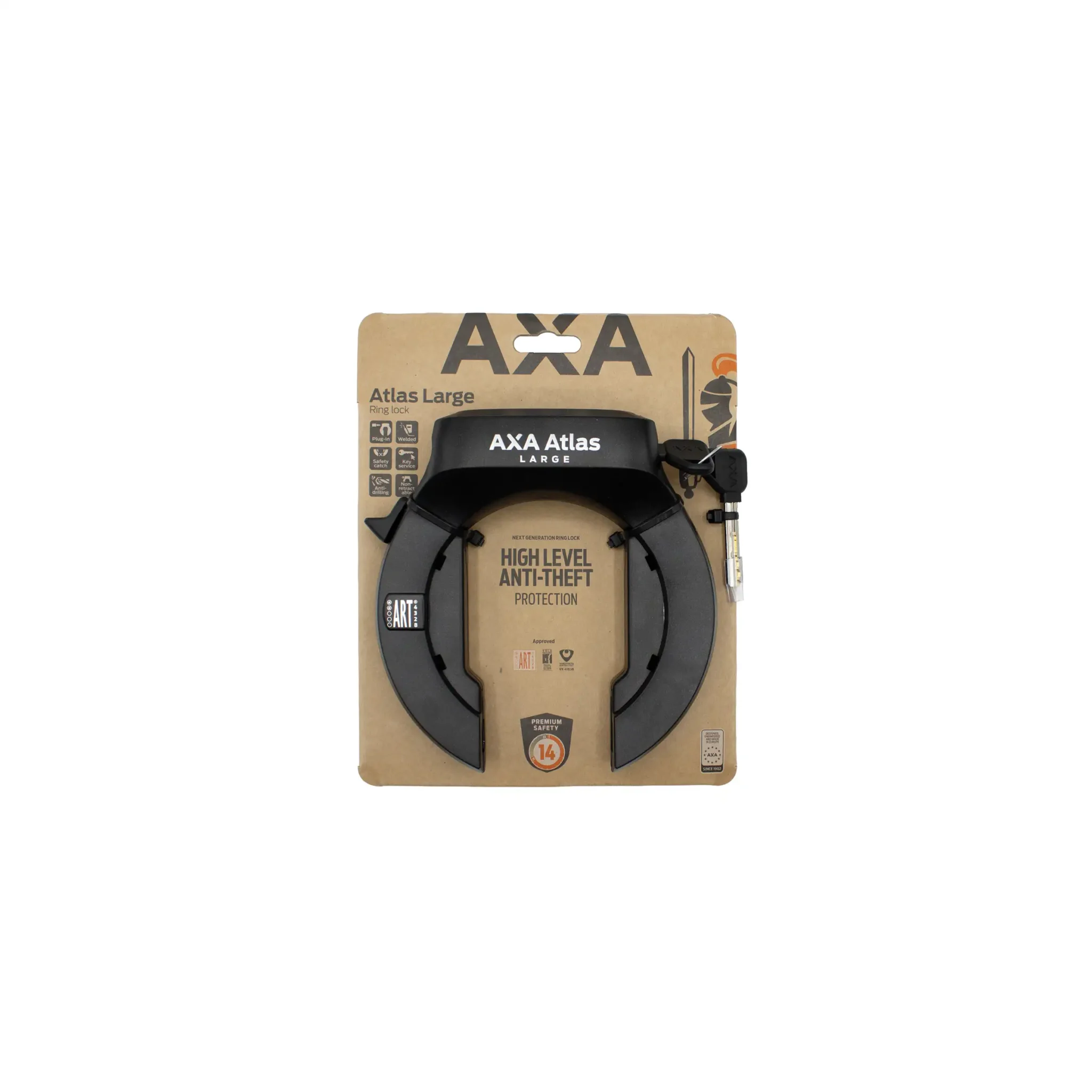 Axa ringslot Atlas Large zwart