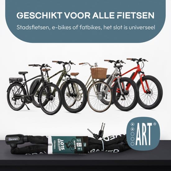 Craved kettingslot Boldon ART2 - 110cm - Zwart