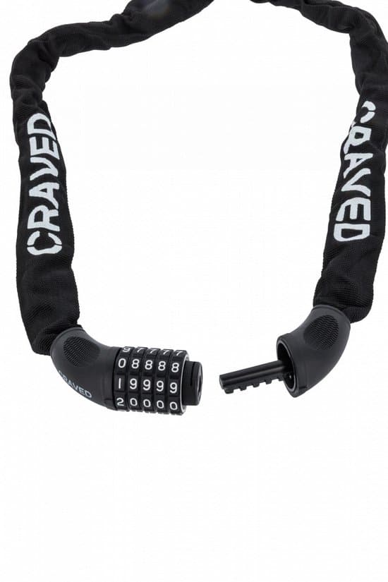 Craved Fietsslot City - Met cijferslot - 100cm