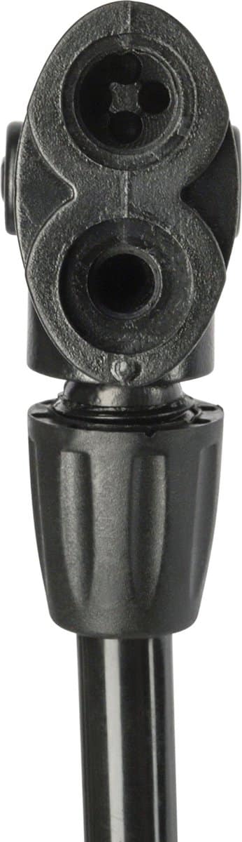 Craved Fietspomp - met drukmeter - Dubbele ventielkop - Zwart - Universeel