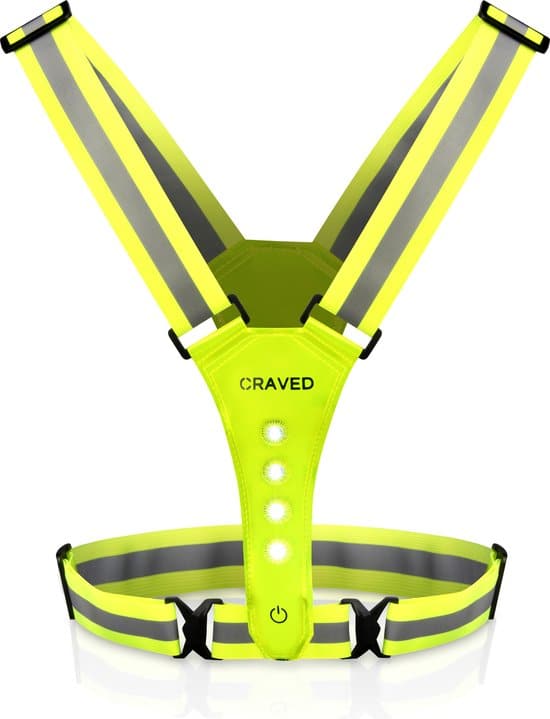 Craved LED Sport Vest - USB Oplaadbaar - Hardloopvest - Geel