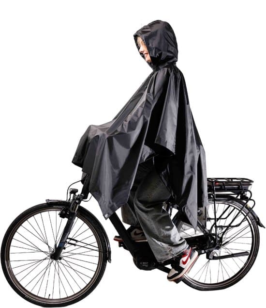 Craved Regenponcho - Waterdicht - Zwart - Fietsponcho