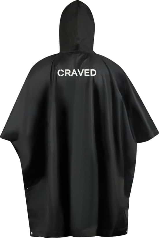 Craved Regenponcho - Waterdicht - Zwart - Fietsponcho