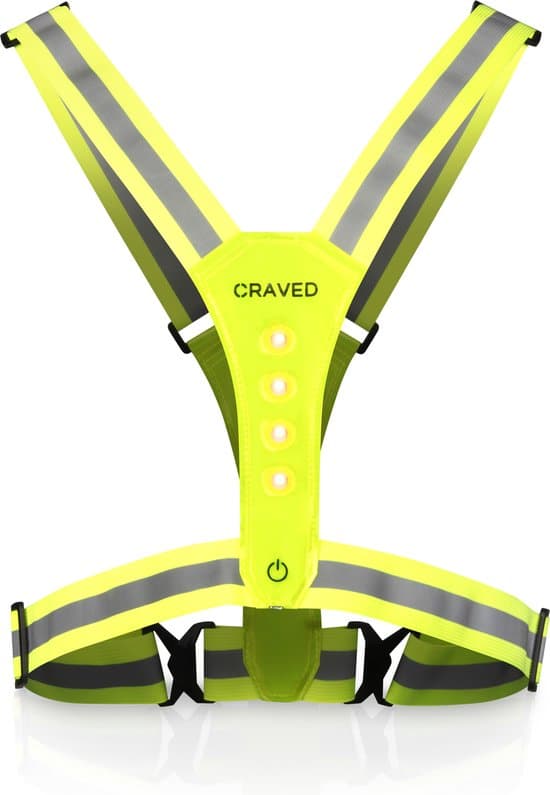 Craved LED Sport Vest - USB Oplaadbaar - Hardloopvest - Geel