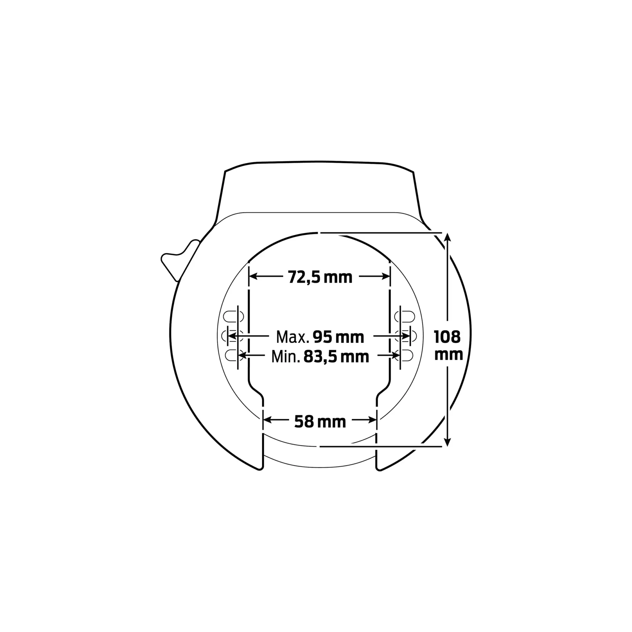 Axa ringslot Atlas Large zwart