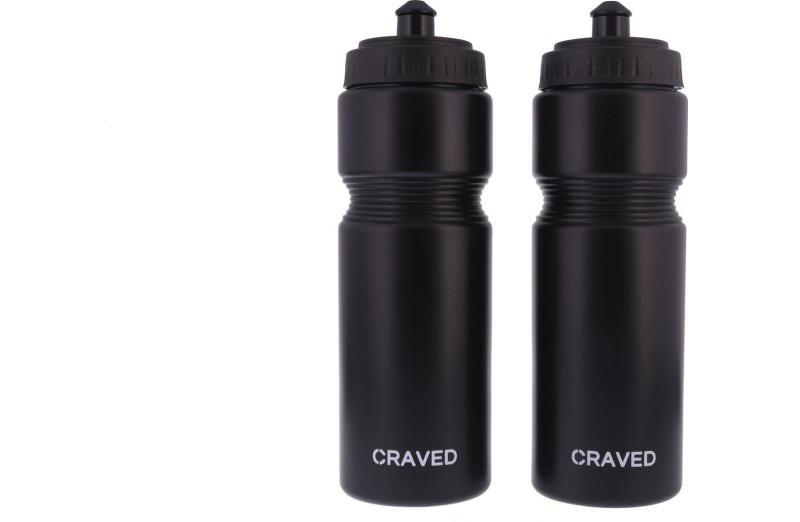 Craved Bidons - 2 stuks - 750 ml - Zwart