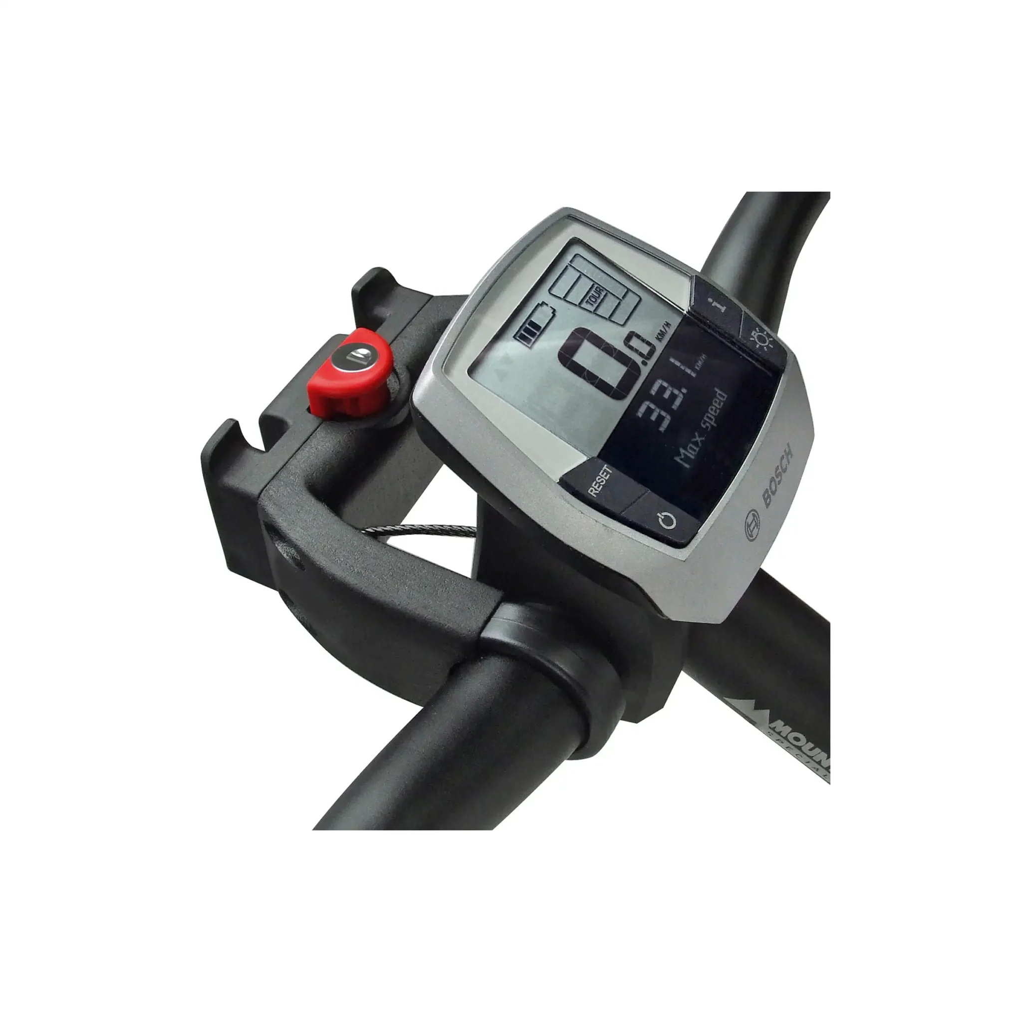 Klickfix stuuradapter e-bike met slot CC-100 zwart