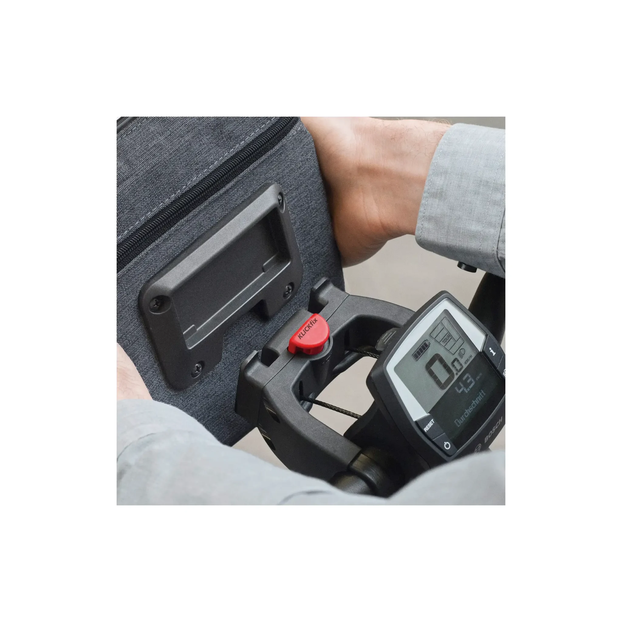 Klickfix stuuradapter e-bike met slot CC-100 zwart