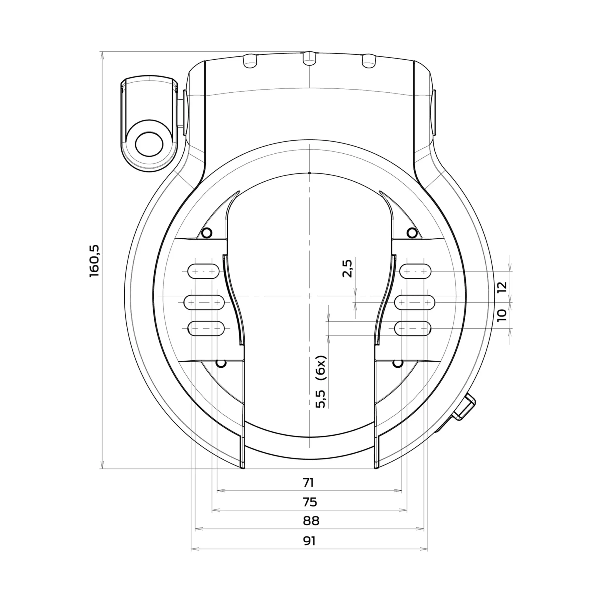 Axa Ringslot Defender ART2 - Zwart - Met insteekoptie