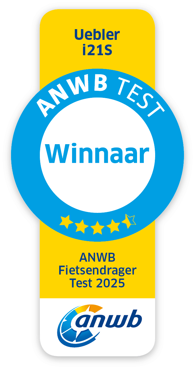 Uebler i21s Fietsendrager - 60° Kantelbaar - 2 Fietsen / E-Bikes - Opvouwbaar - TESTWINNAAR ANWB Fietsdragertest 2025