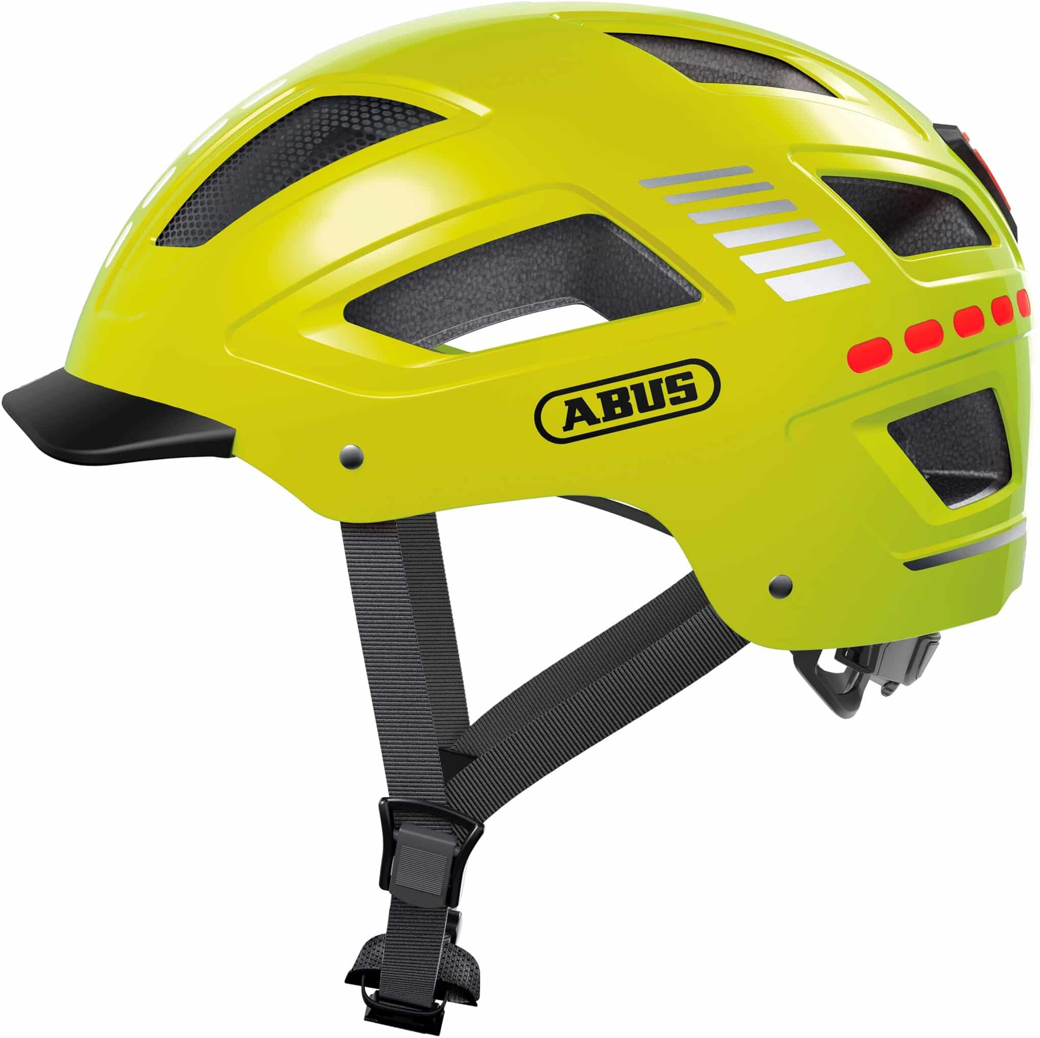 Abus helm Hyban 2.0 LED Signaal Geel L 56-61 cm