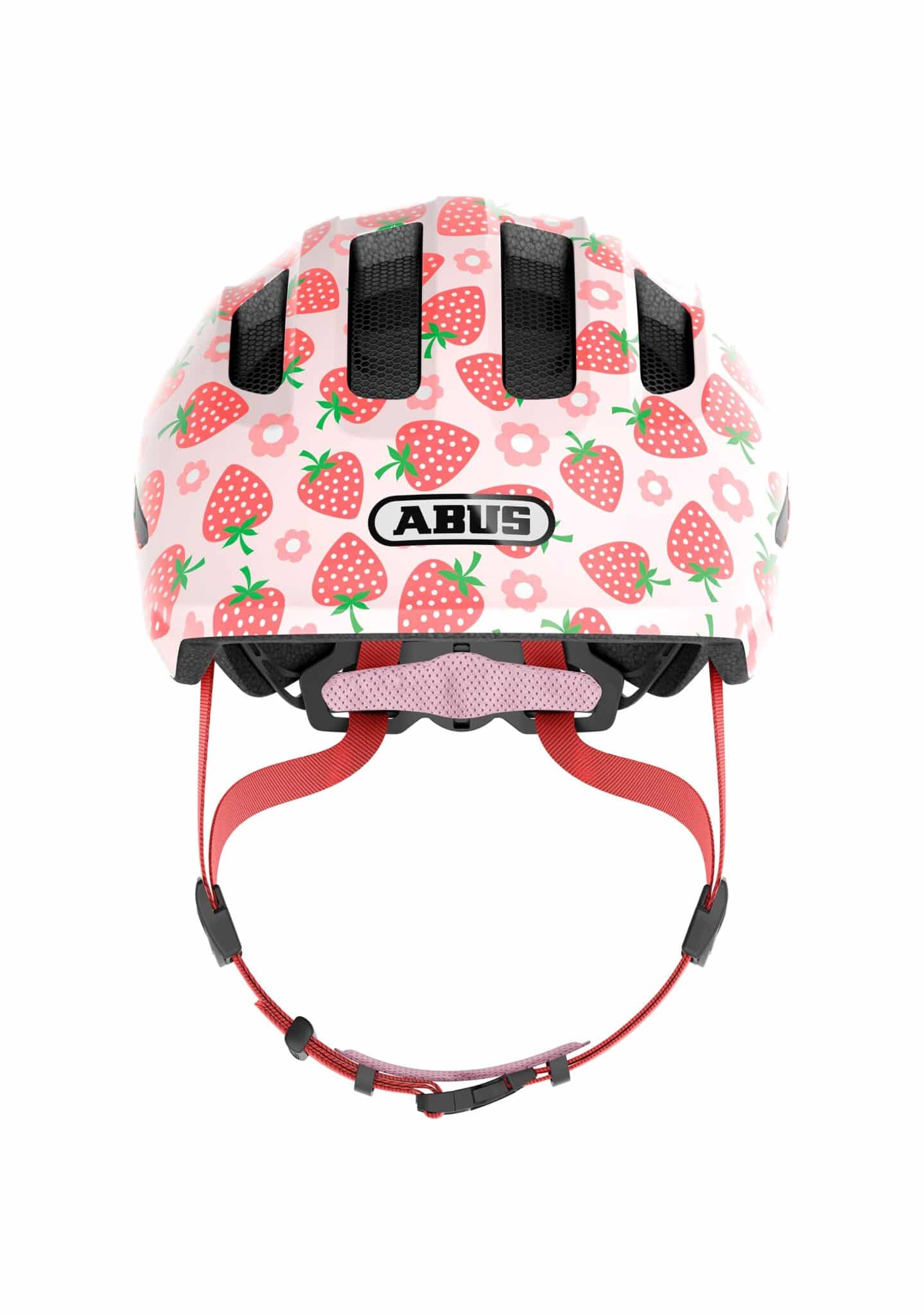 Abus helm Smiley 3.0 LED Roze Aardbei S 45-50 cm
