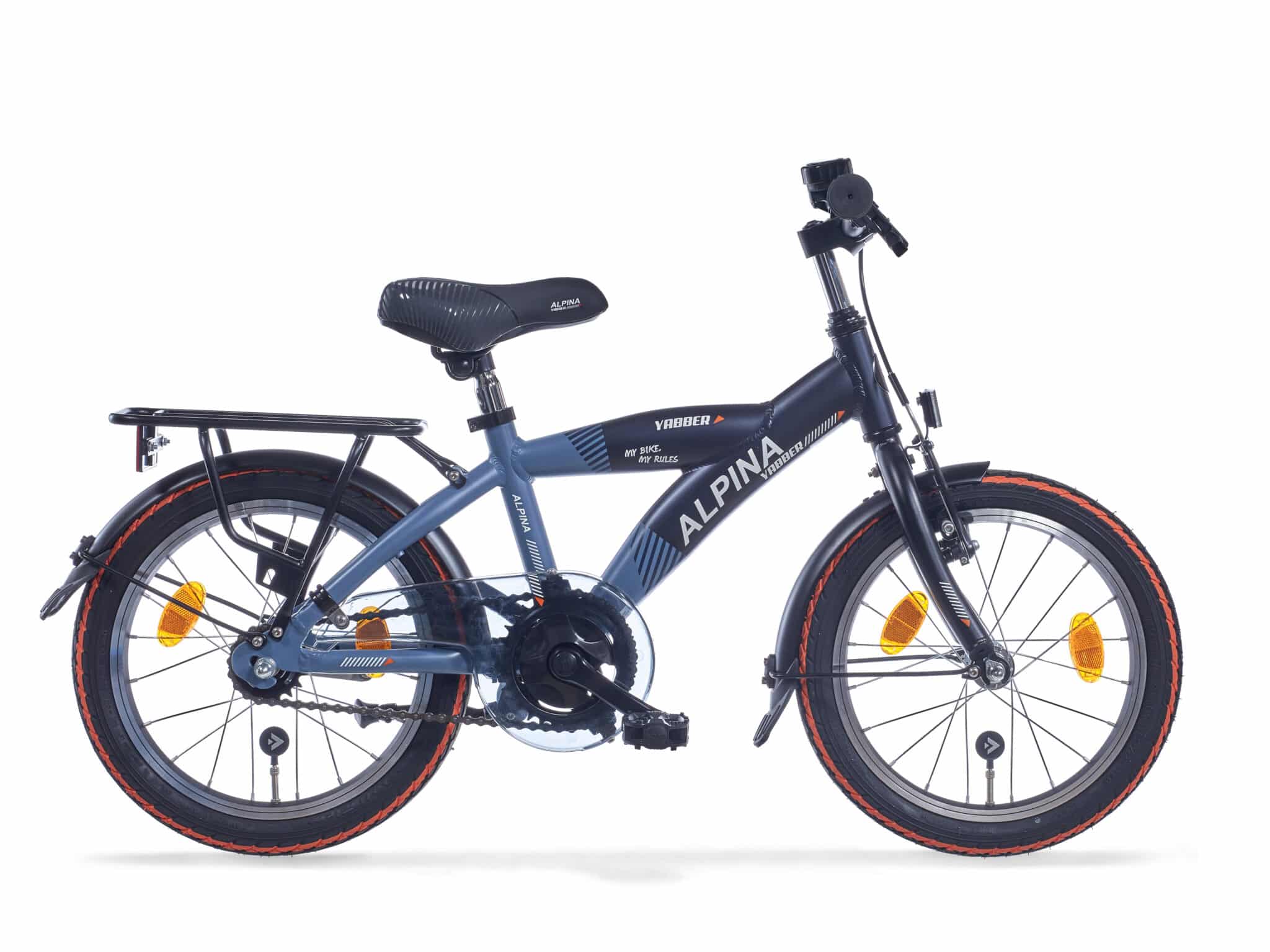 Alpina Yabber Jongensfiets 18" Stone Blue Matt - Navy Blue Matt