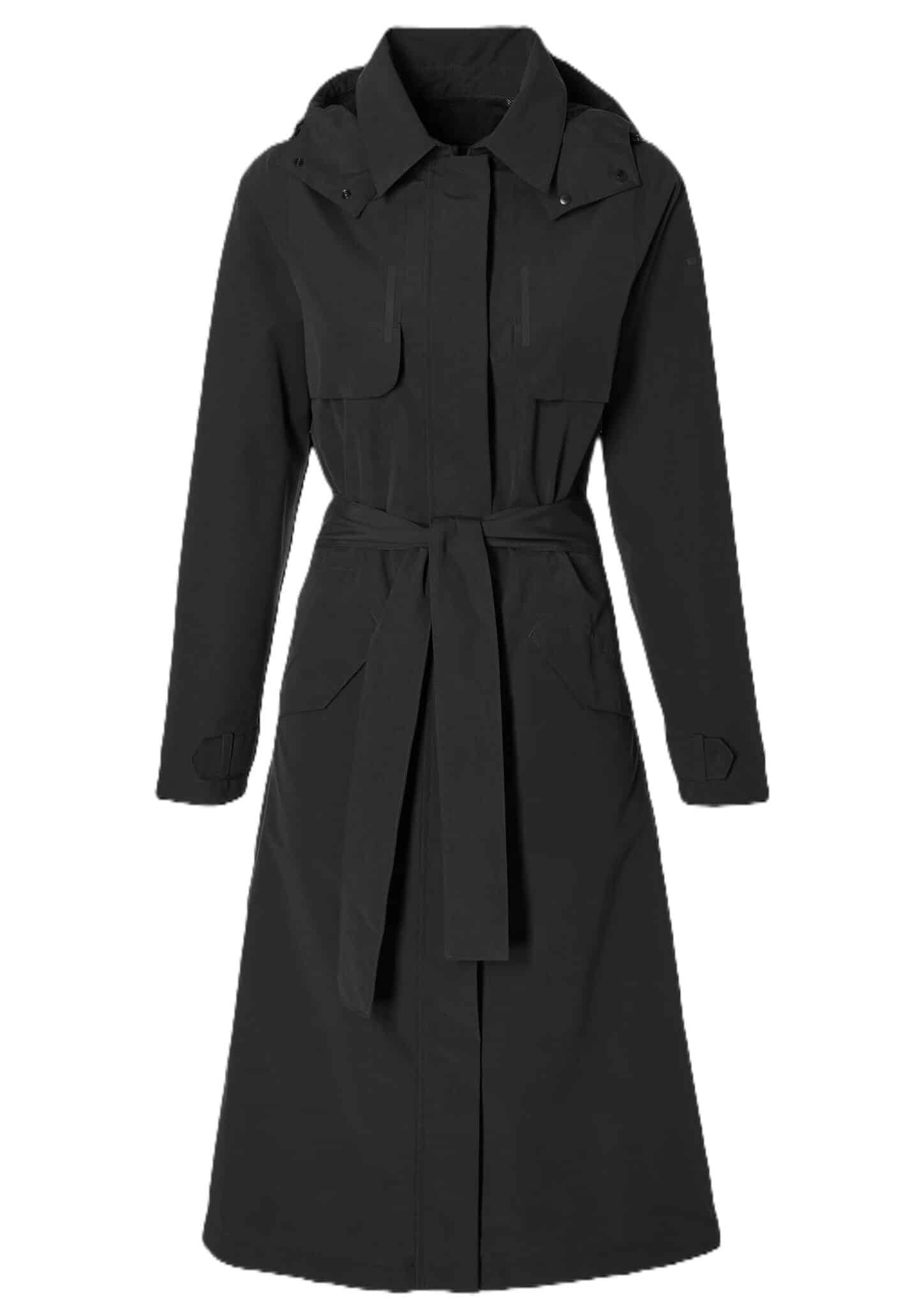 Basil trenchcoat Mosse dames zwart S