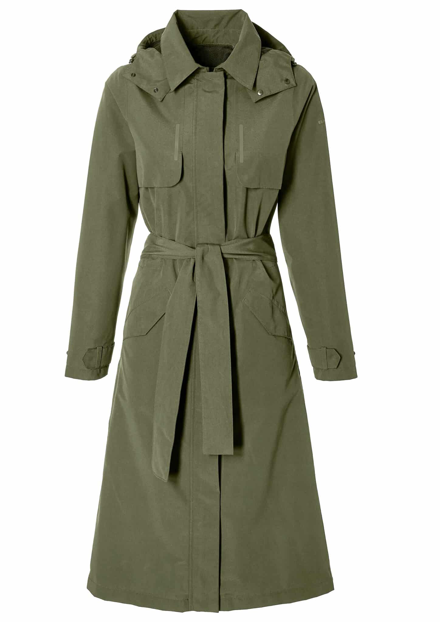 Basil trenchcoat Mosse dames olijf groen XL