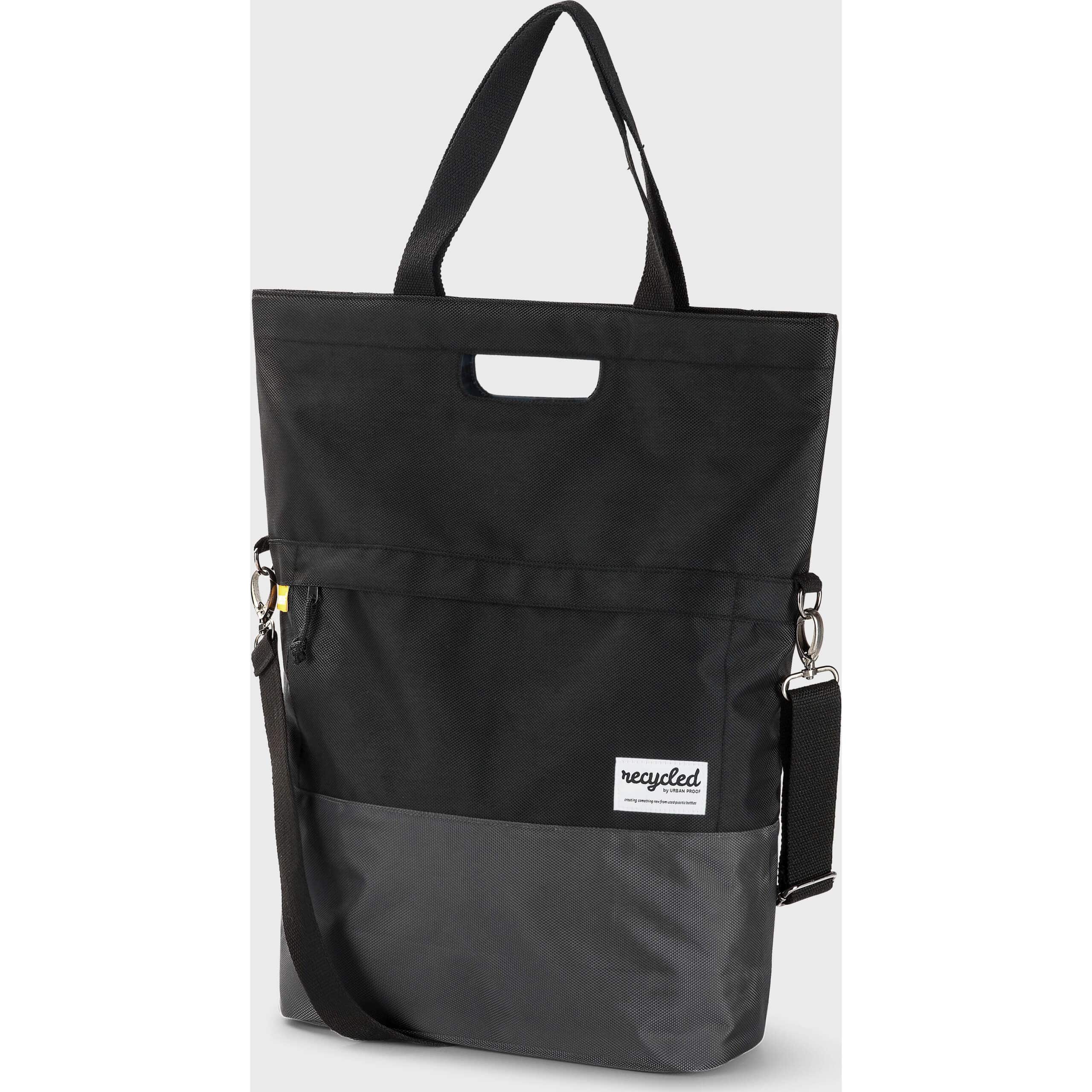 Urban Proof shoppertas 20L recycled zwart grijs - BikeBudget.nl