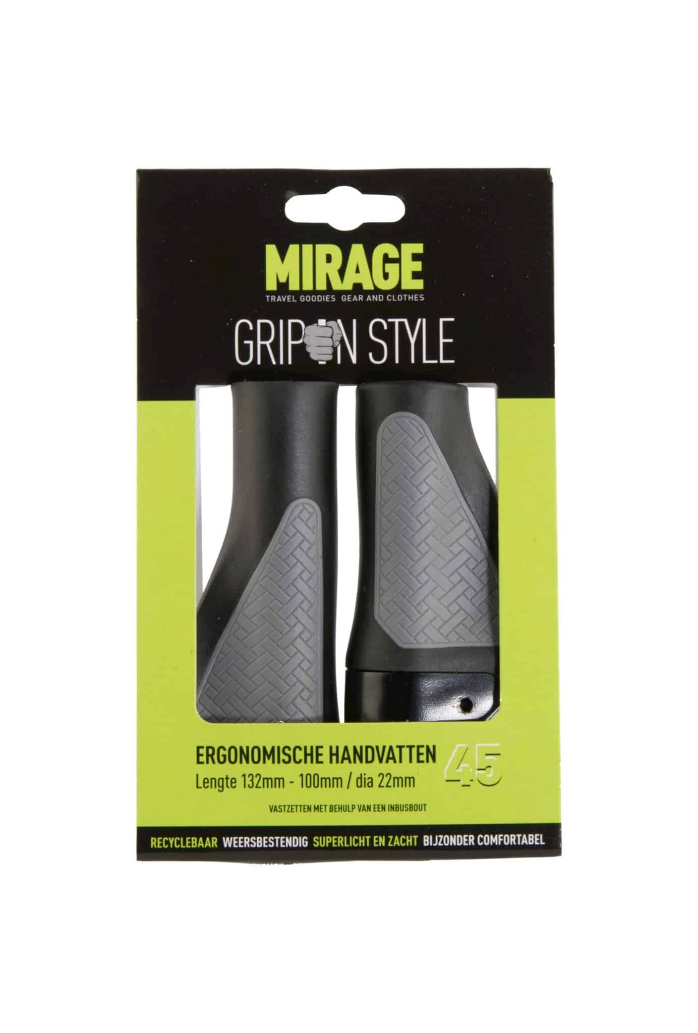 Mirage handvatten Grips in Style 100/132mm zwart/grijs