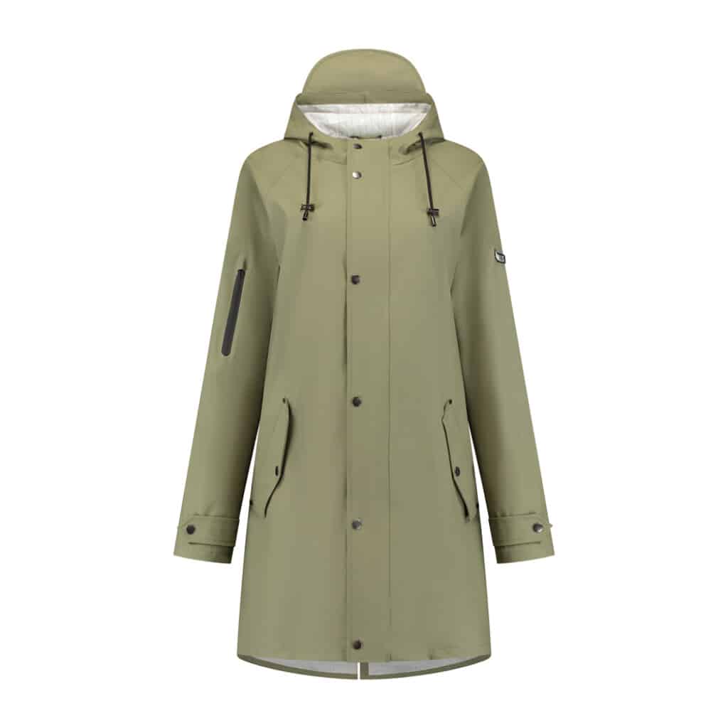 Mirage Rainfall trenchcoat soft touch L olijf groen