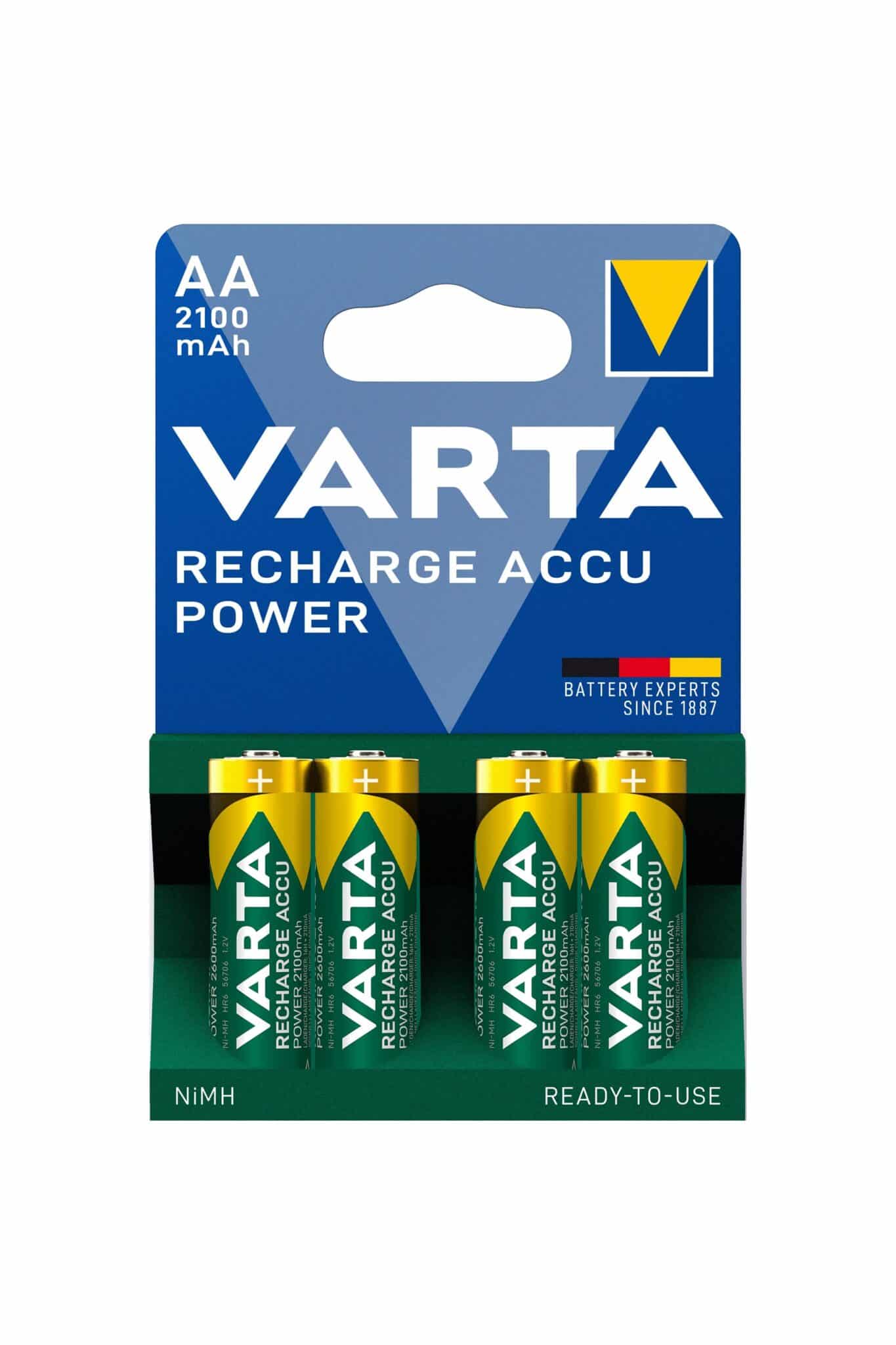 Varta batterij R6 AA oplaadbaar 2100mAh krt (4)