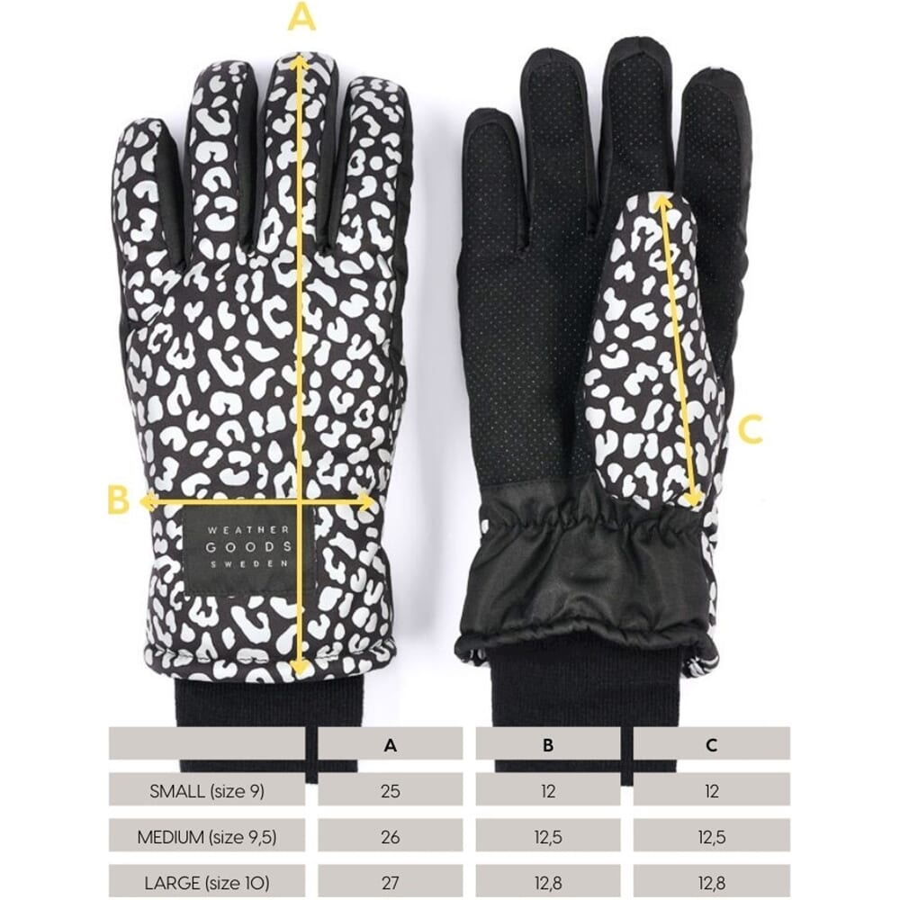 Weathergoods Sweden reflecterende handschoenen Luna Leopard M