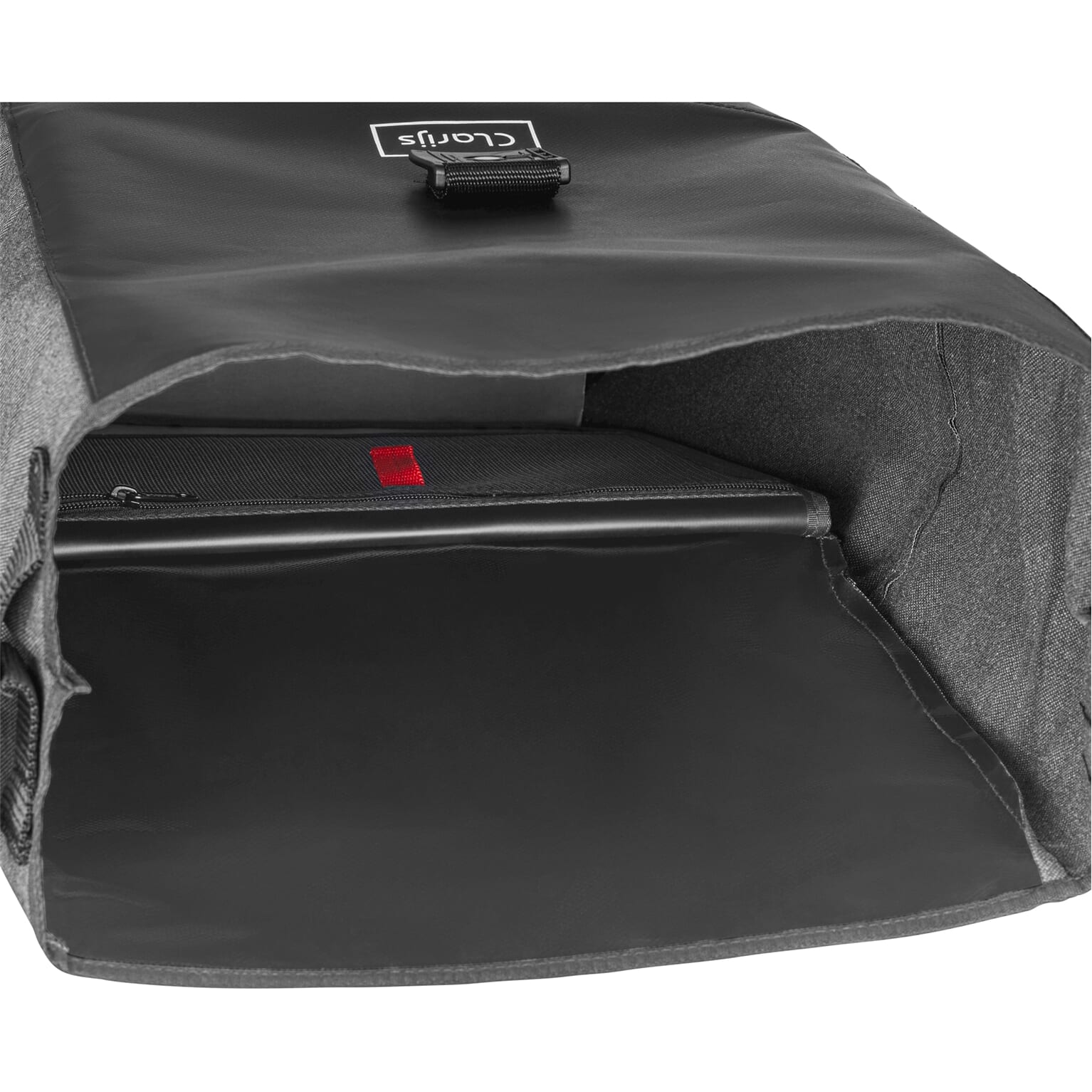 Clarijs fietstas solobag 24L zwart-grijs