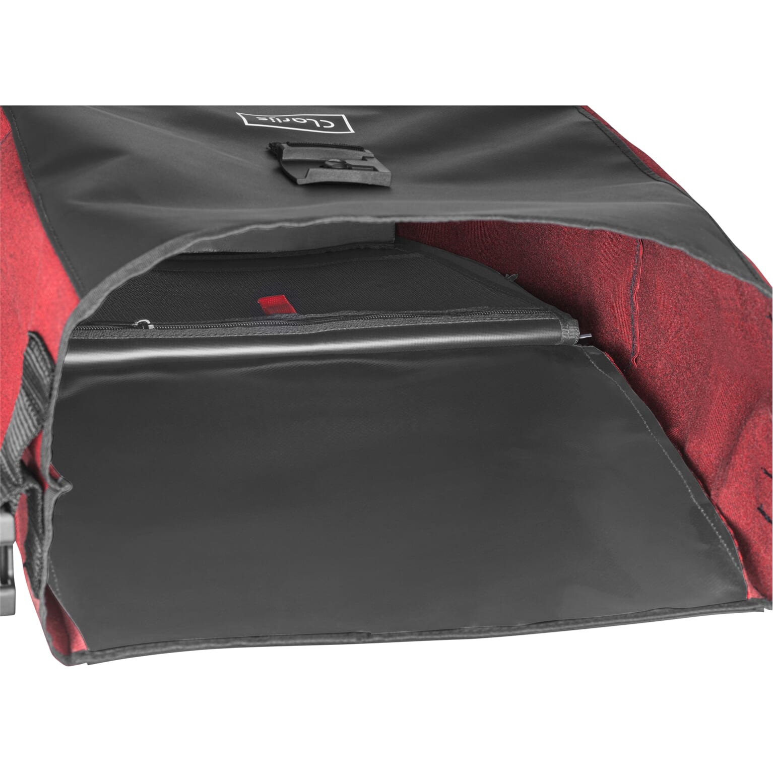 Clarijs fietstas solobag 24L zwart-rood