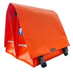 Clarijs fietstas dubbel XL PVC 46L met uitsparing oranje