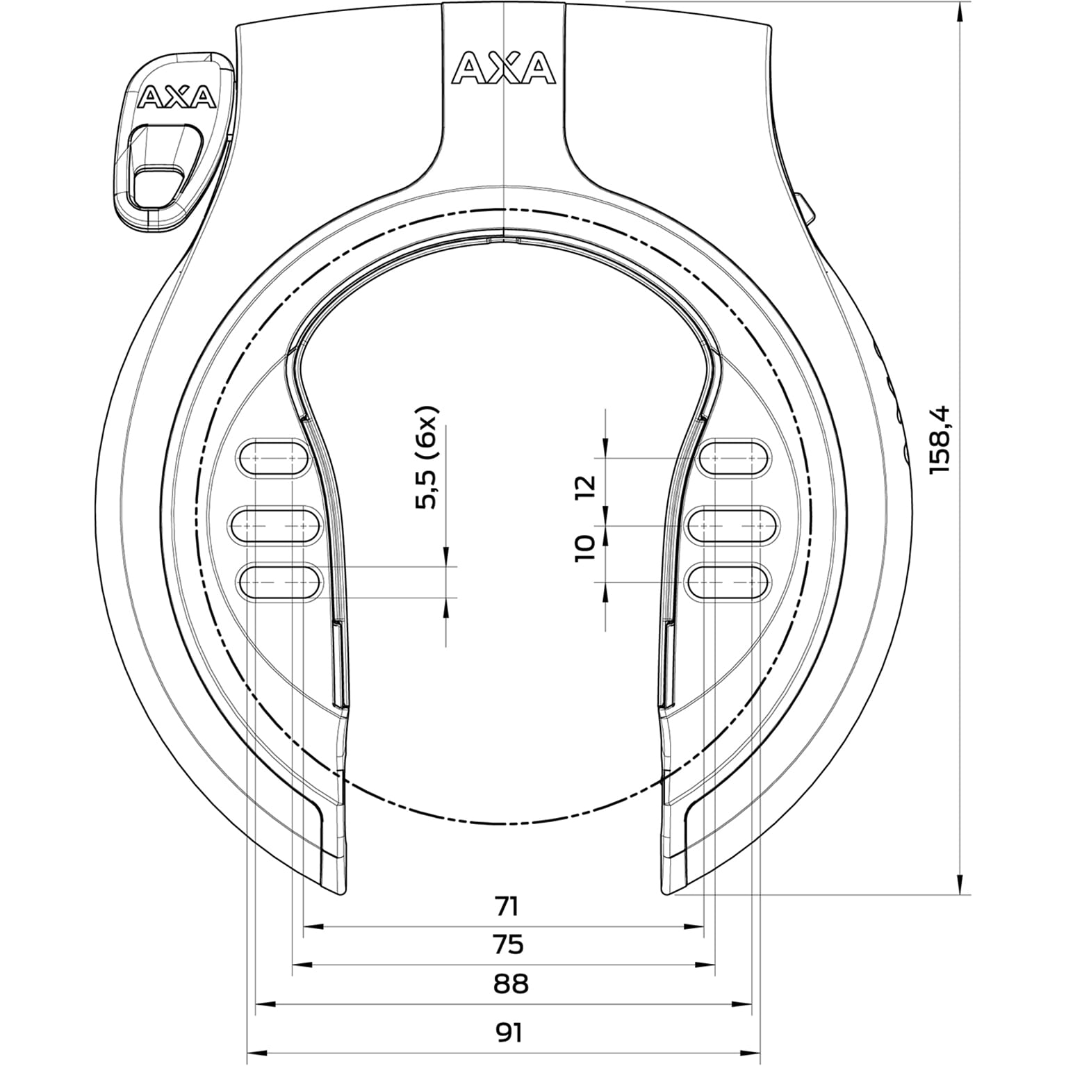 Axa ringslot Victory ART2 - Zwart