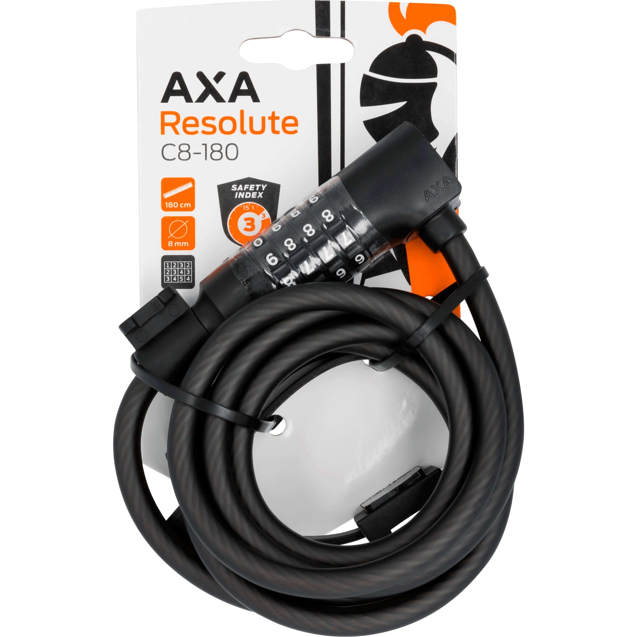 Axa Kabelslot Resolute C180/8 Code