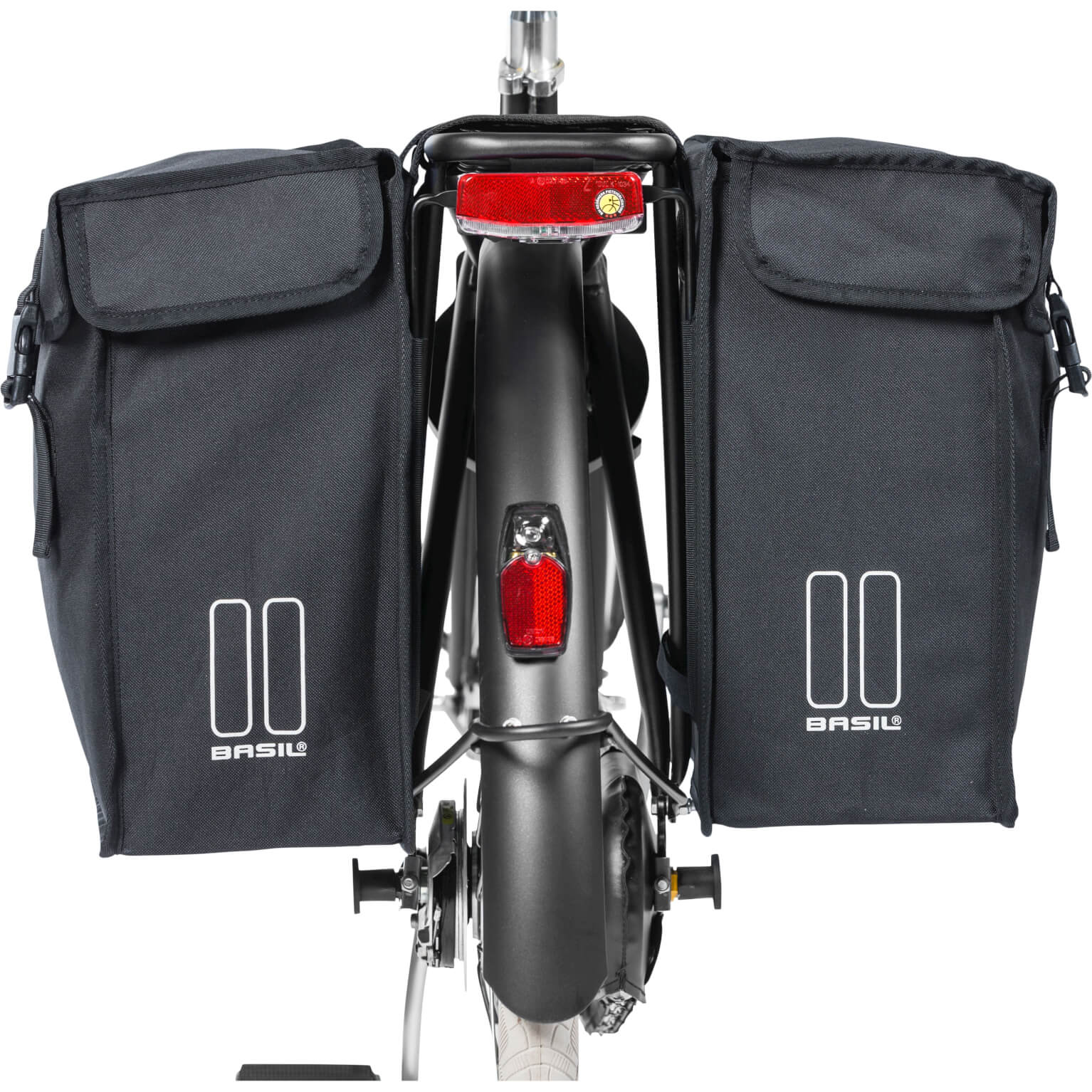 Basil fietstas dubbel Mara XXL zwart 47L