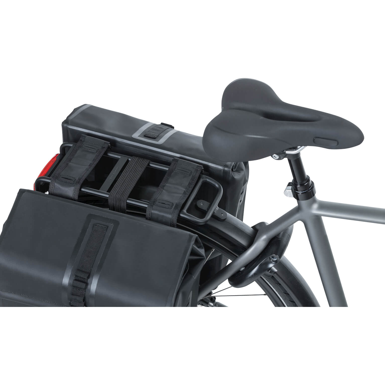 Basil fietstas dubbel Urban dry zwart 50L