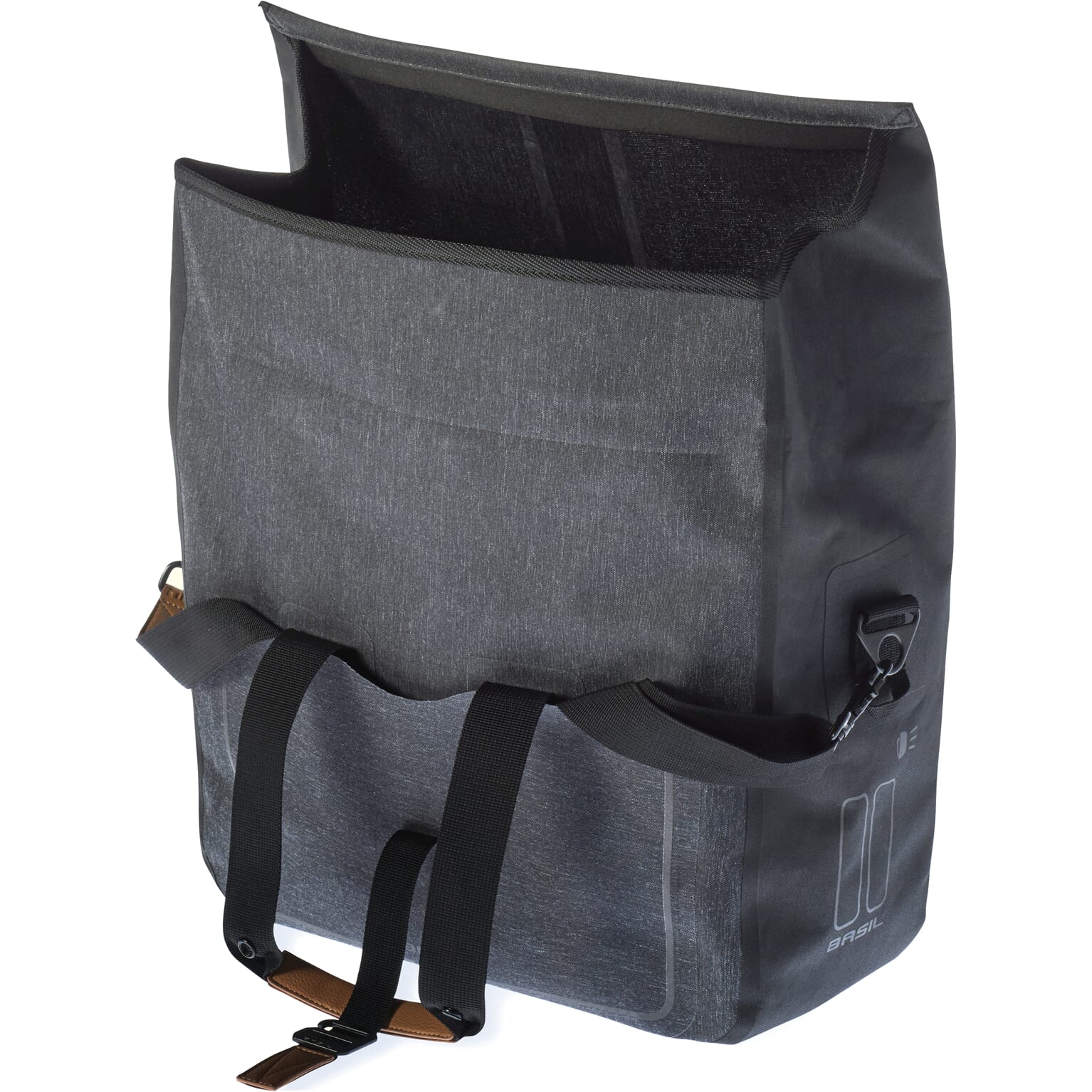 Basil fietstas enkel Business Urban dry charcoal 20L