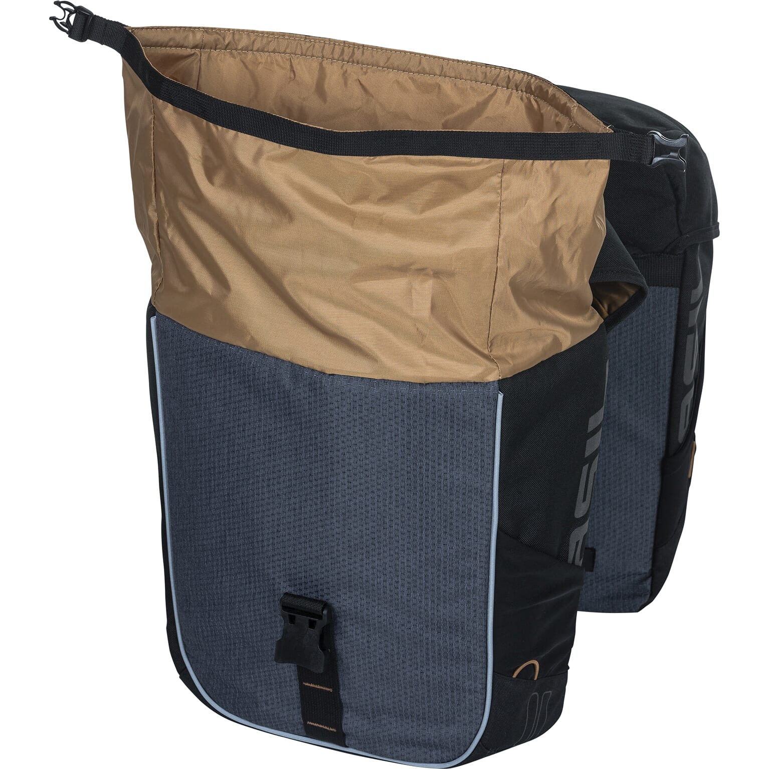 Basil fietstas dubbel Miles zwart 32L