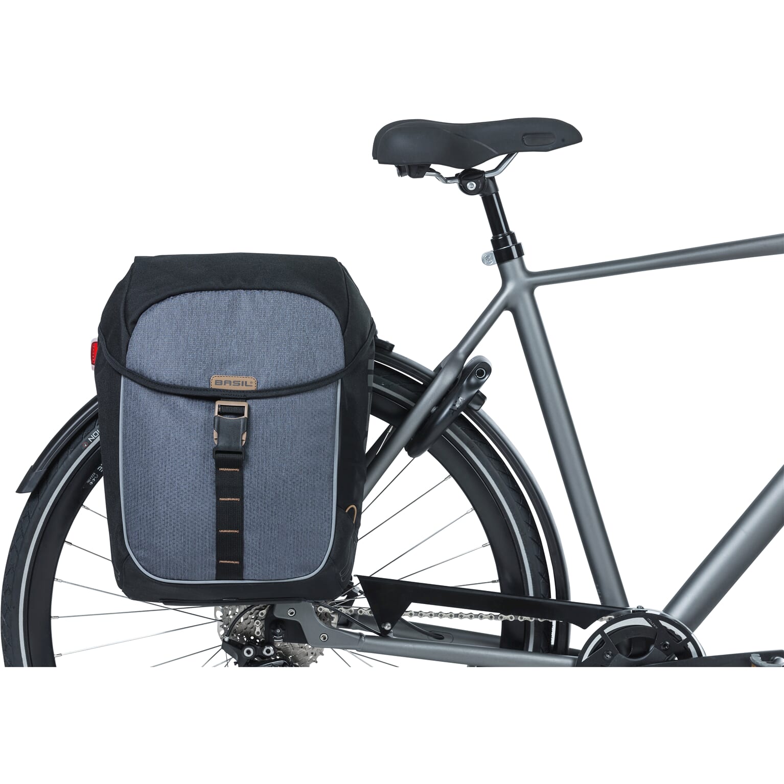 Basil fietstas dubbel Miles zwart 32L