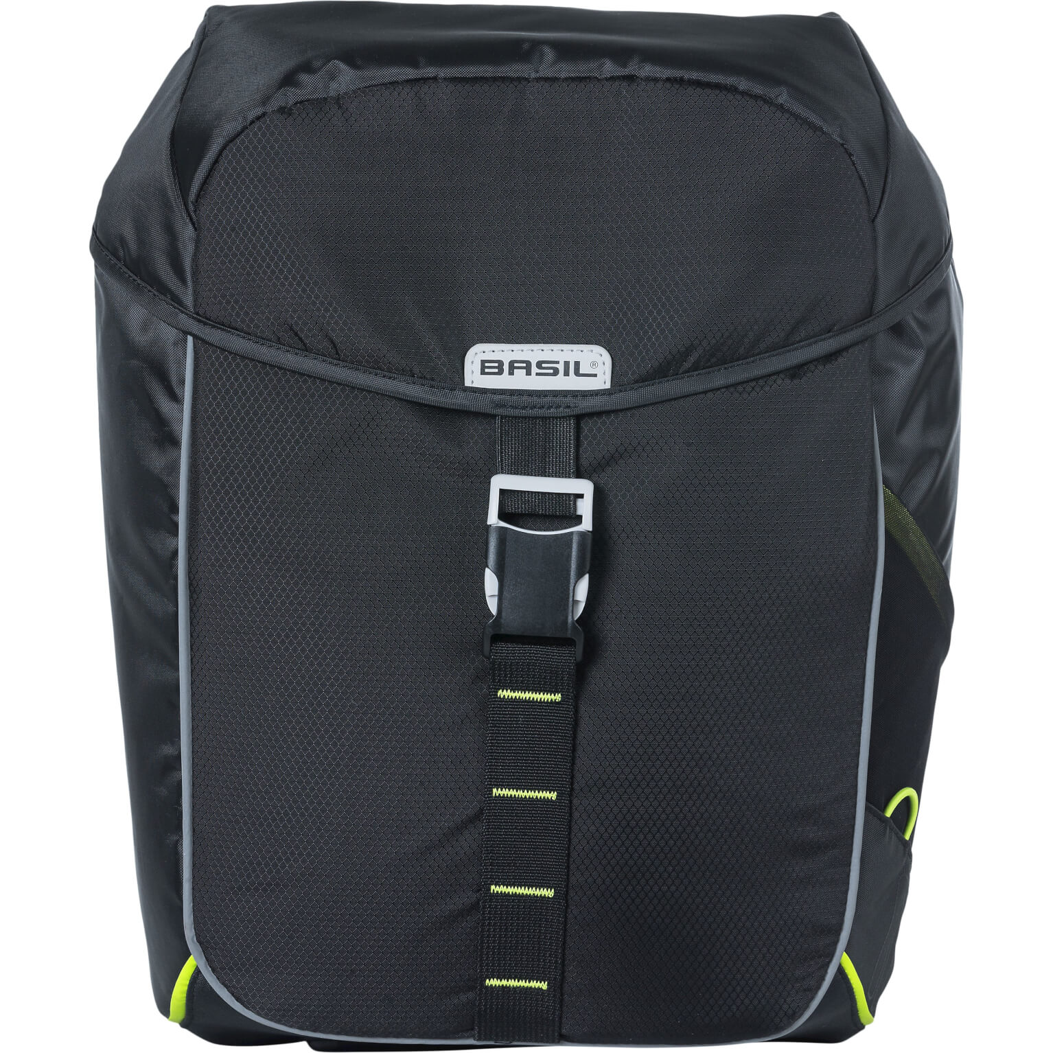 Basil fietstas dubbel Miles zwart lime 32L