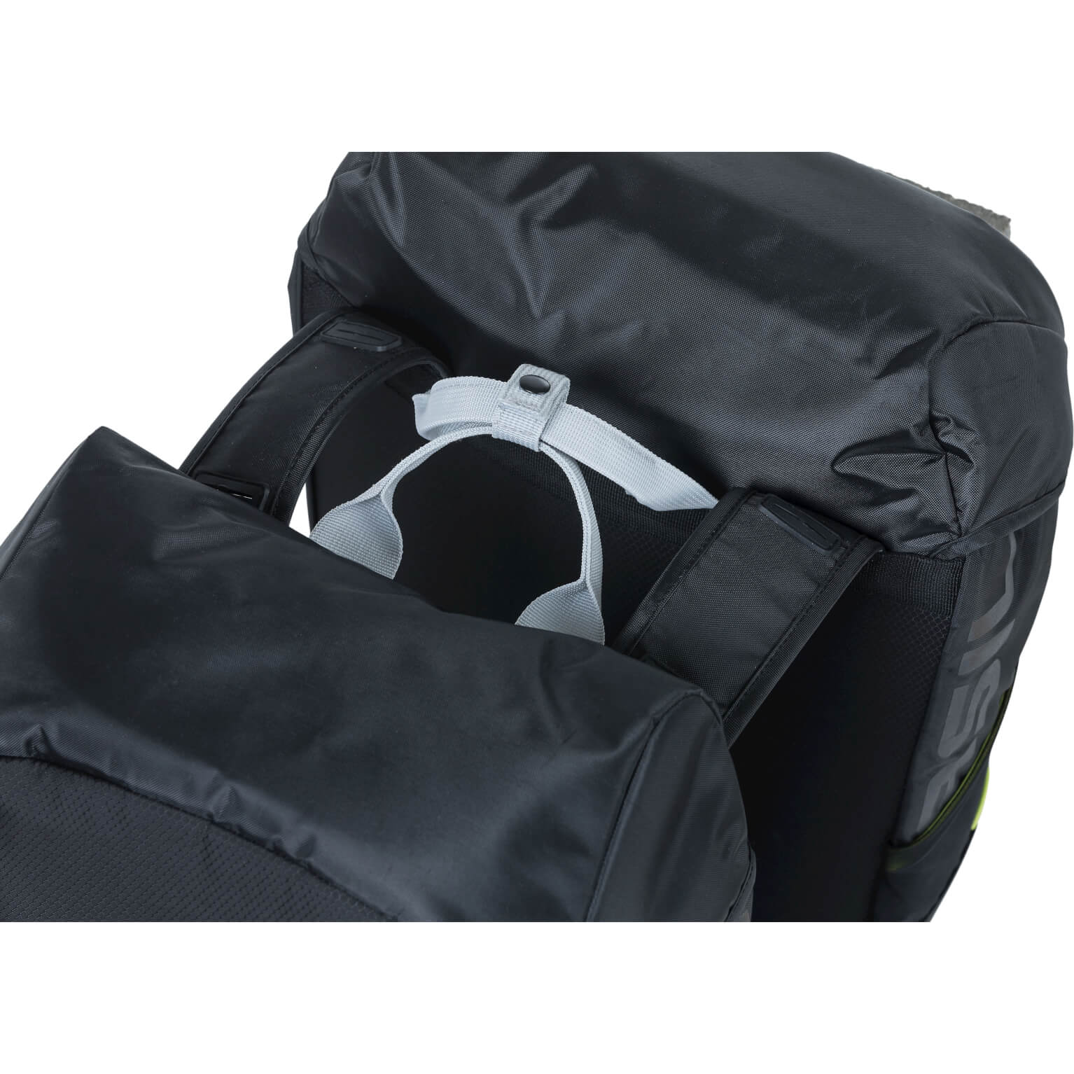 Basil fietstas dubbel Miles zwart lime 32L