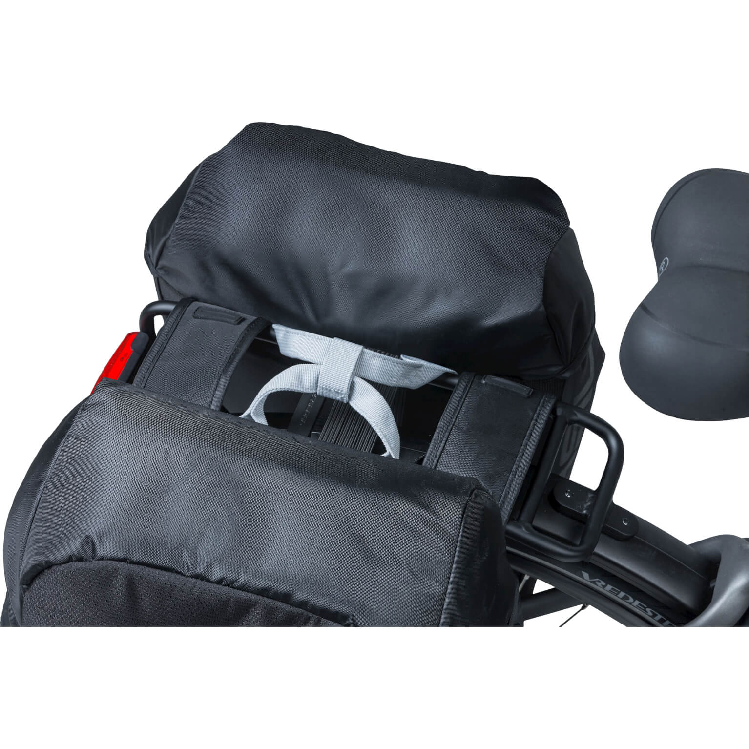 Basil fietstas dubbel Miles zwart lime 32L