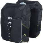 Basil fietstas dubbel Miles zwart lime 32L