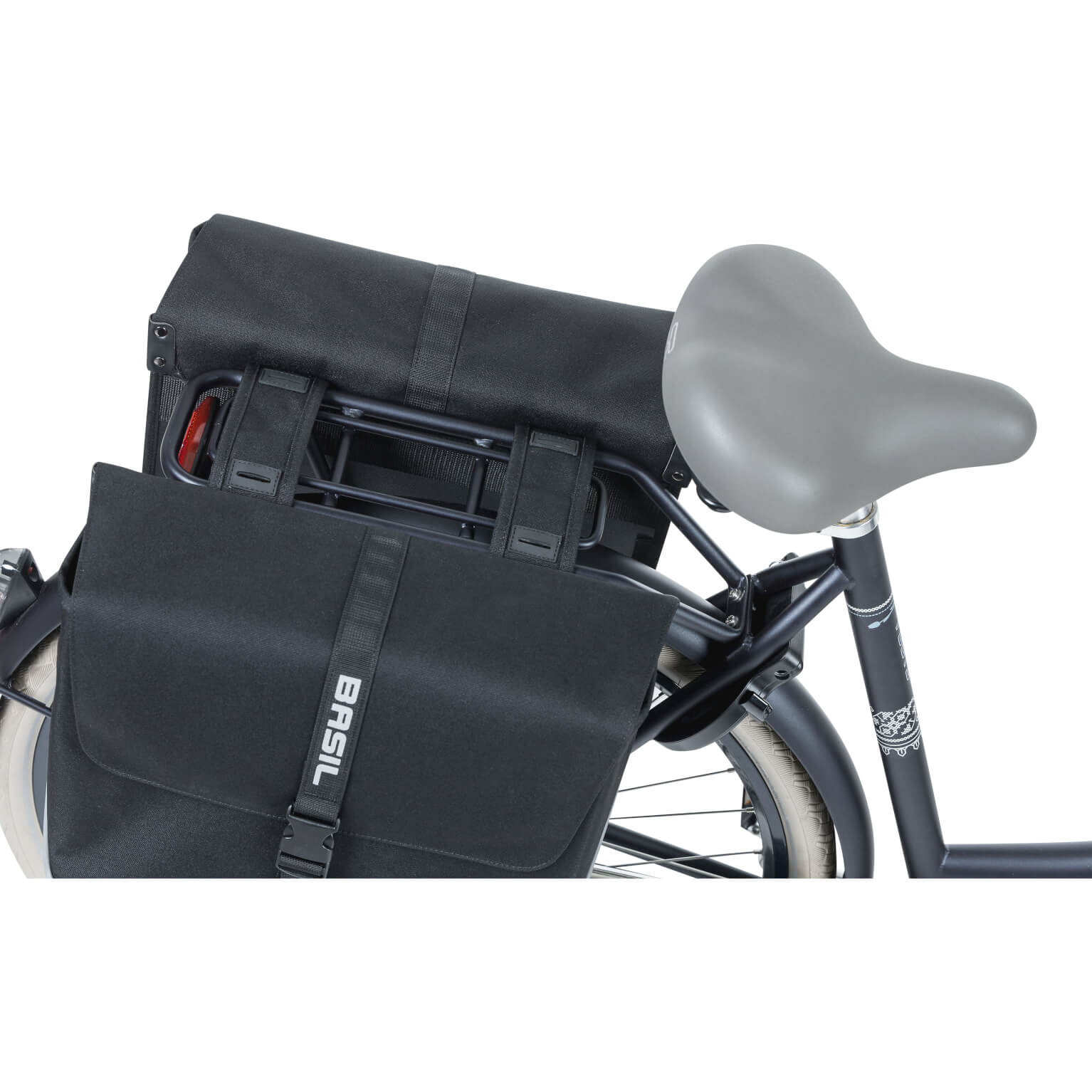 Basil fietstas dubbel Forte zwart zwart 35L