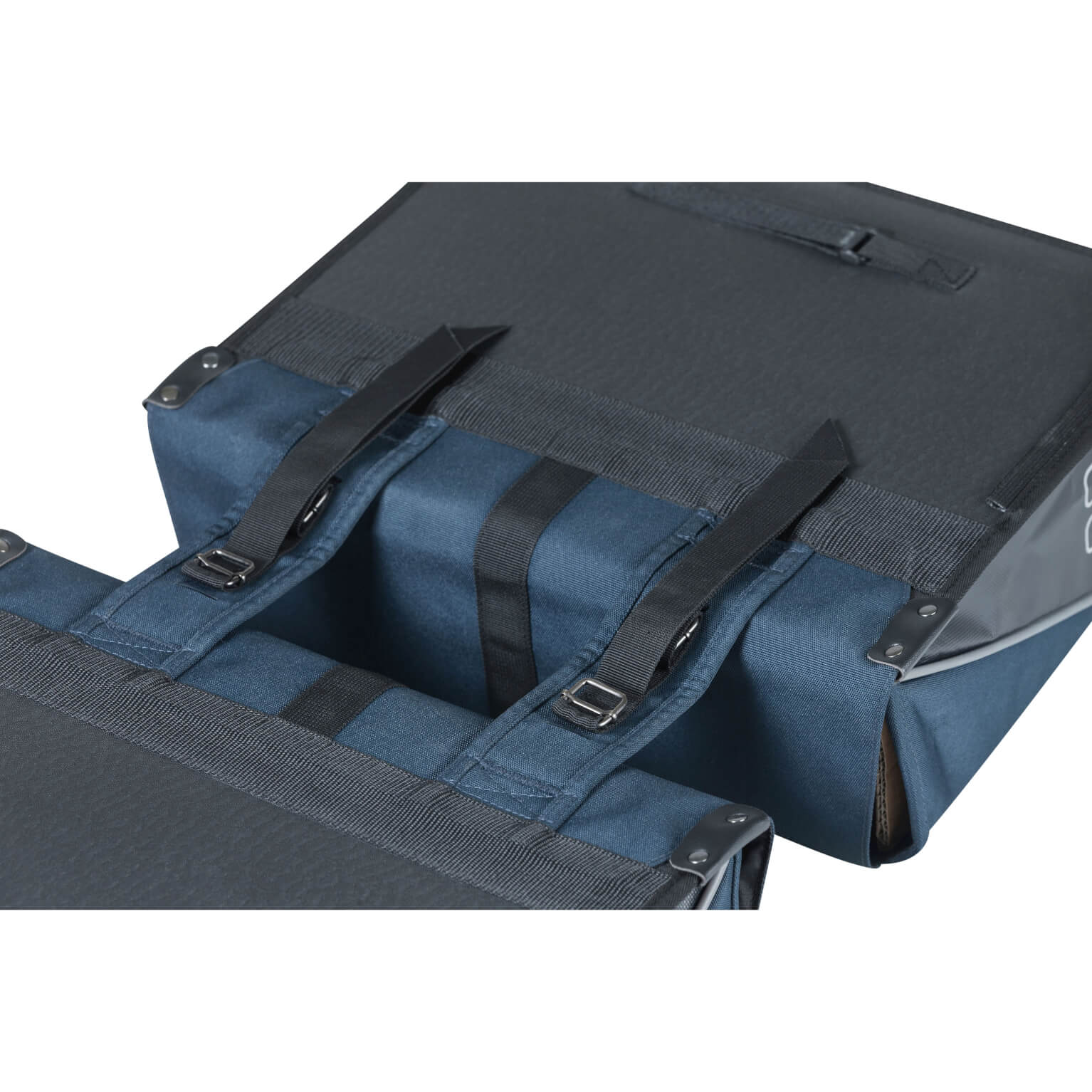 Basil fietstas dubbel Forte blue zwart 35L