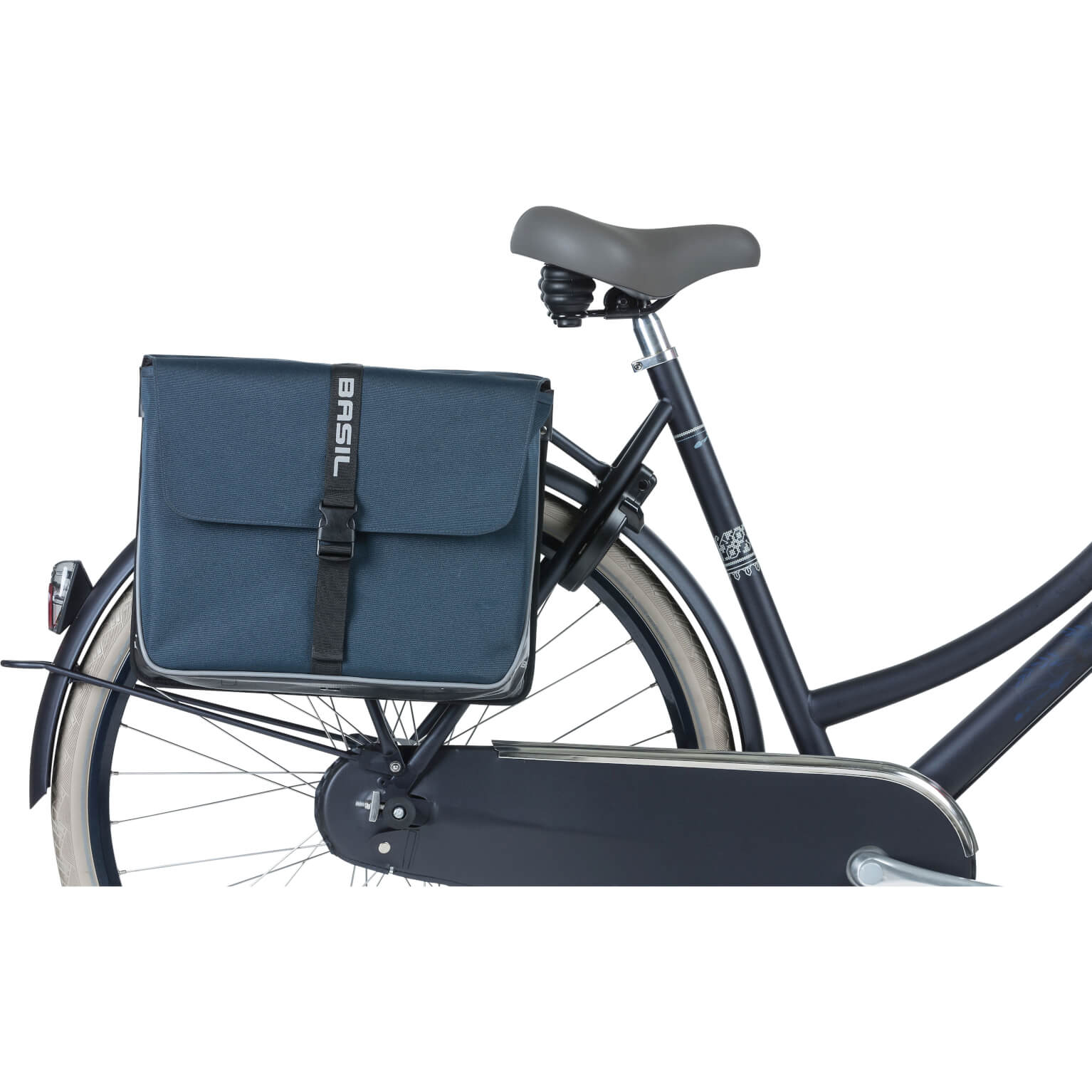 Basil fietstas dubbel Forte blue zwart 35L