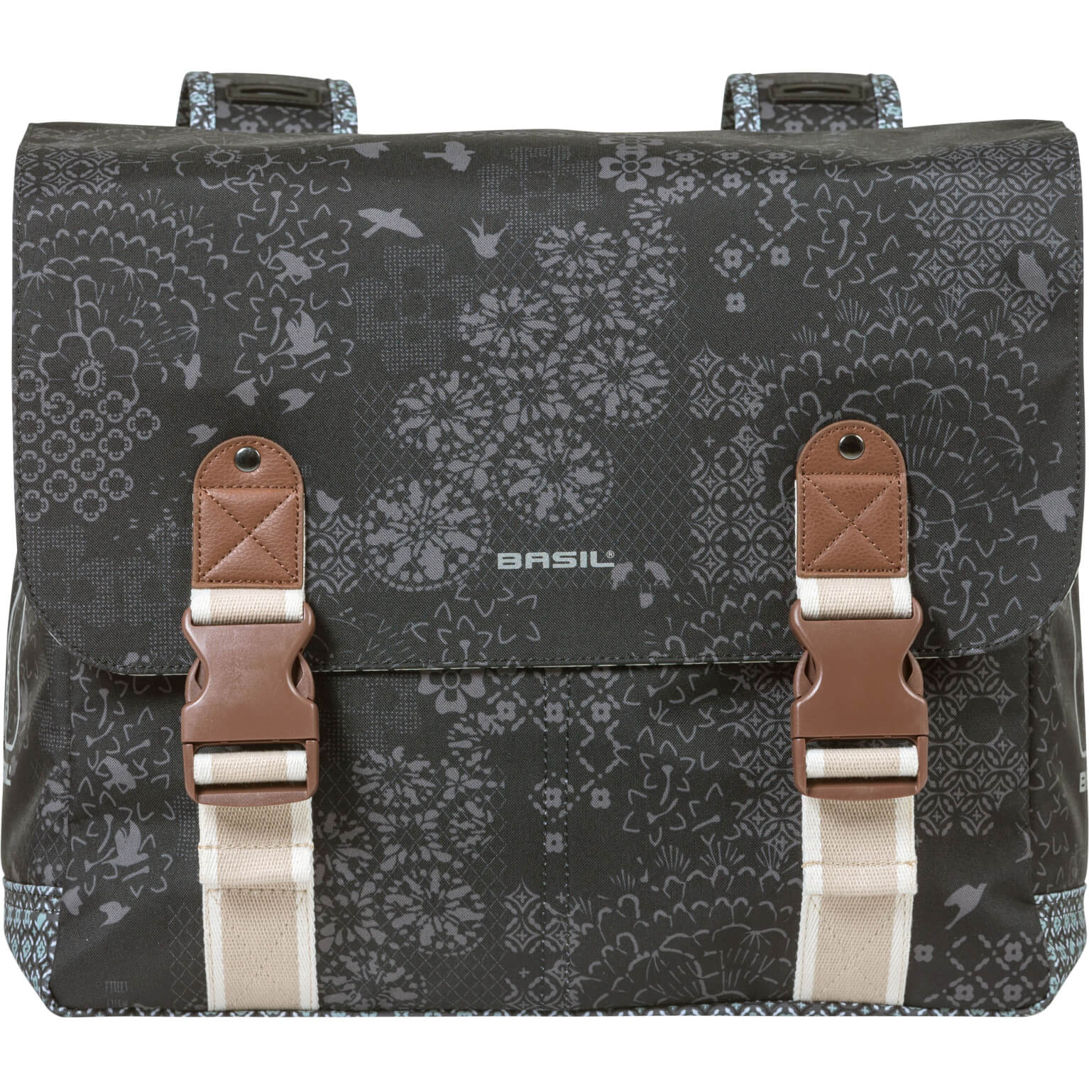 Basil fietstas dubbel Boheme charcoal 35L