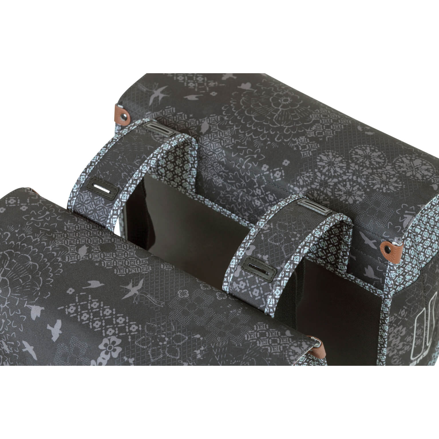 Basil fietstas dubbel Boheme charcoal 35L