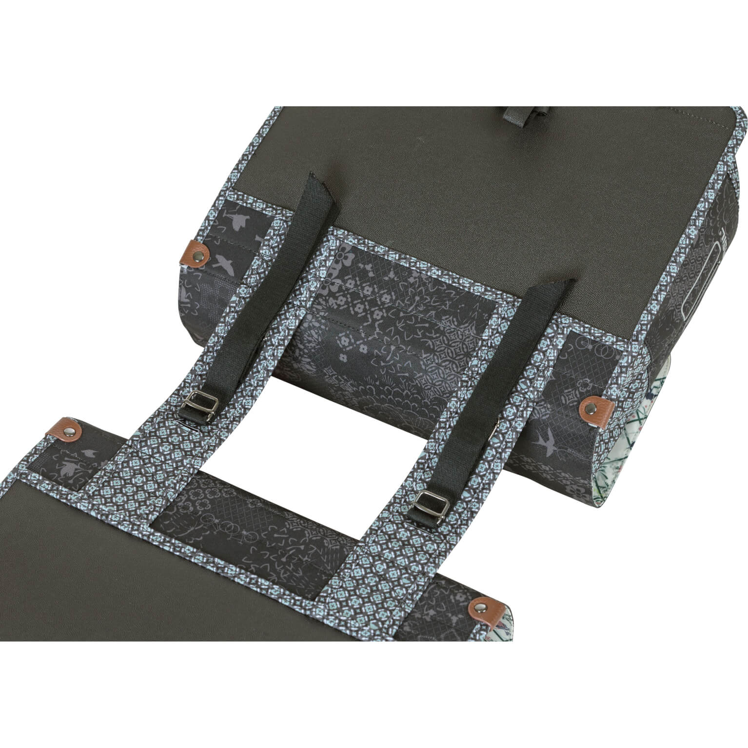 Basil fietstas dubbel Boheme charcoal 35L