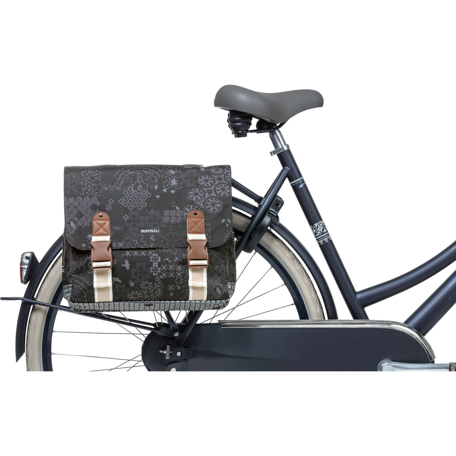 Basil fietstas dubbel Boheme charcoal 35L
