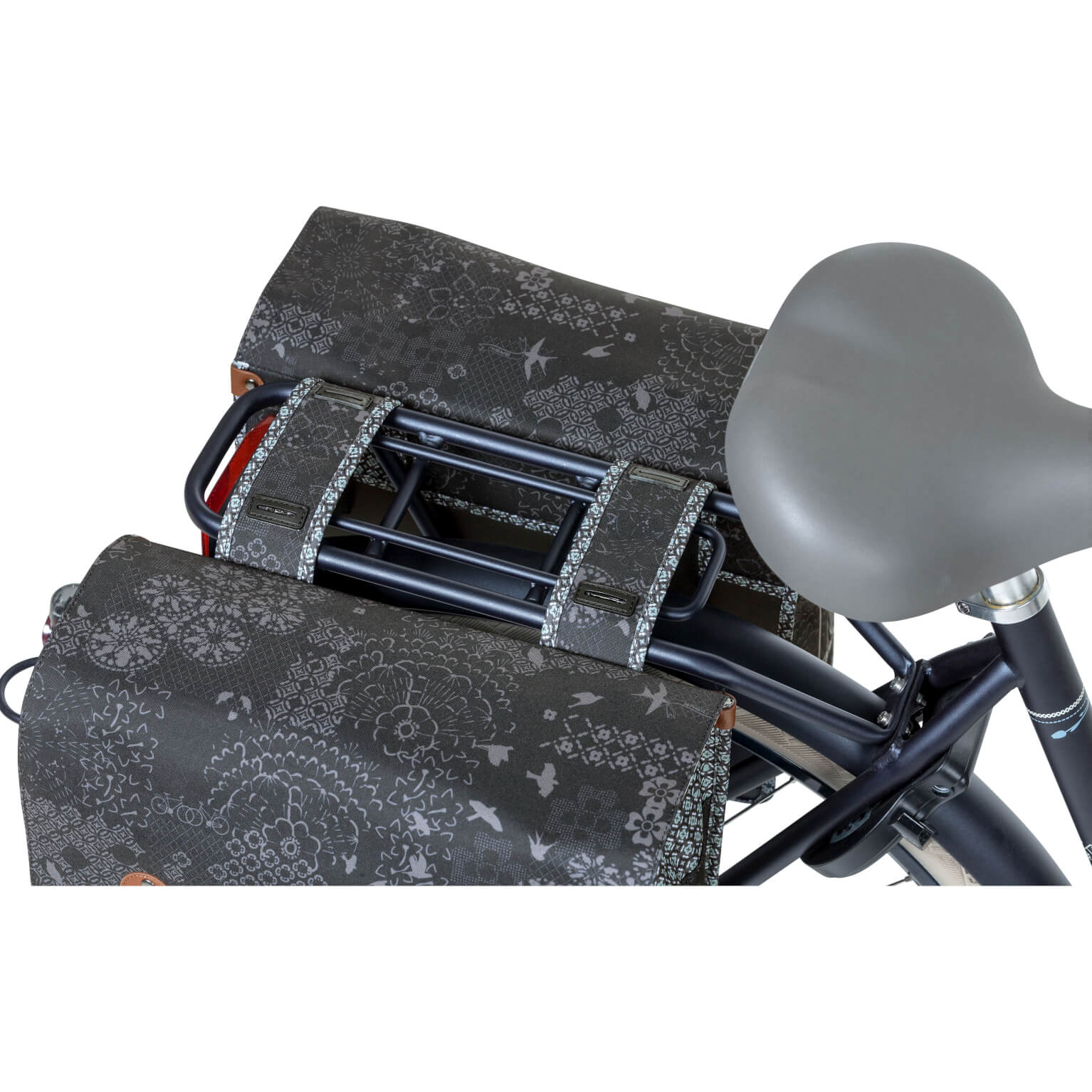 Basil fietstas dubbel Boheme charcoal 35L