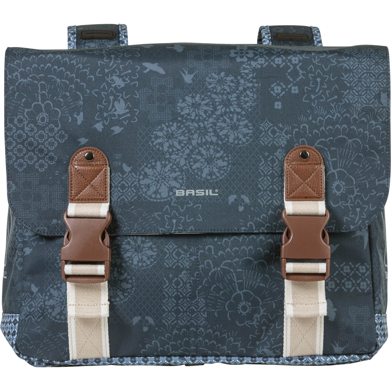 Basil fietstas dubbel Boheme indigo blauw 35L